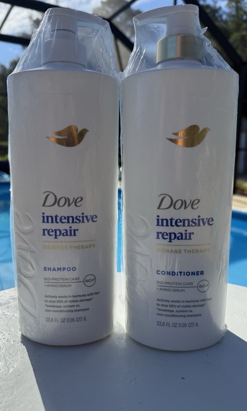 Dove Intensive Repair Damage Therapy Shampoo Conditioner Set 33.8 oz Each